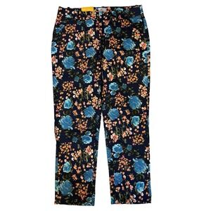 Merona Women's 12 Floral Classic Fit Ankle Pants Cottagecore Boho Grannycore